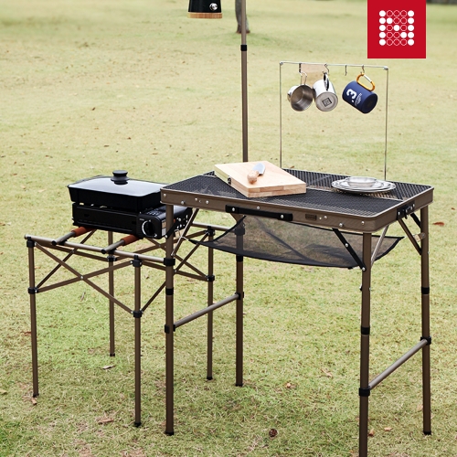 노마드 아이언메쉬 폴더블 키친 테이블 접이식 휴대용 캠핑 용품 N-7677