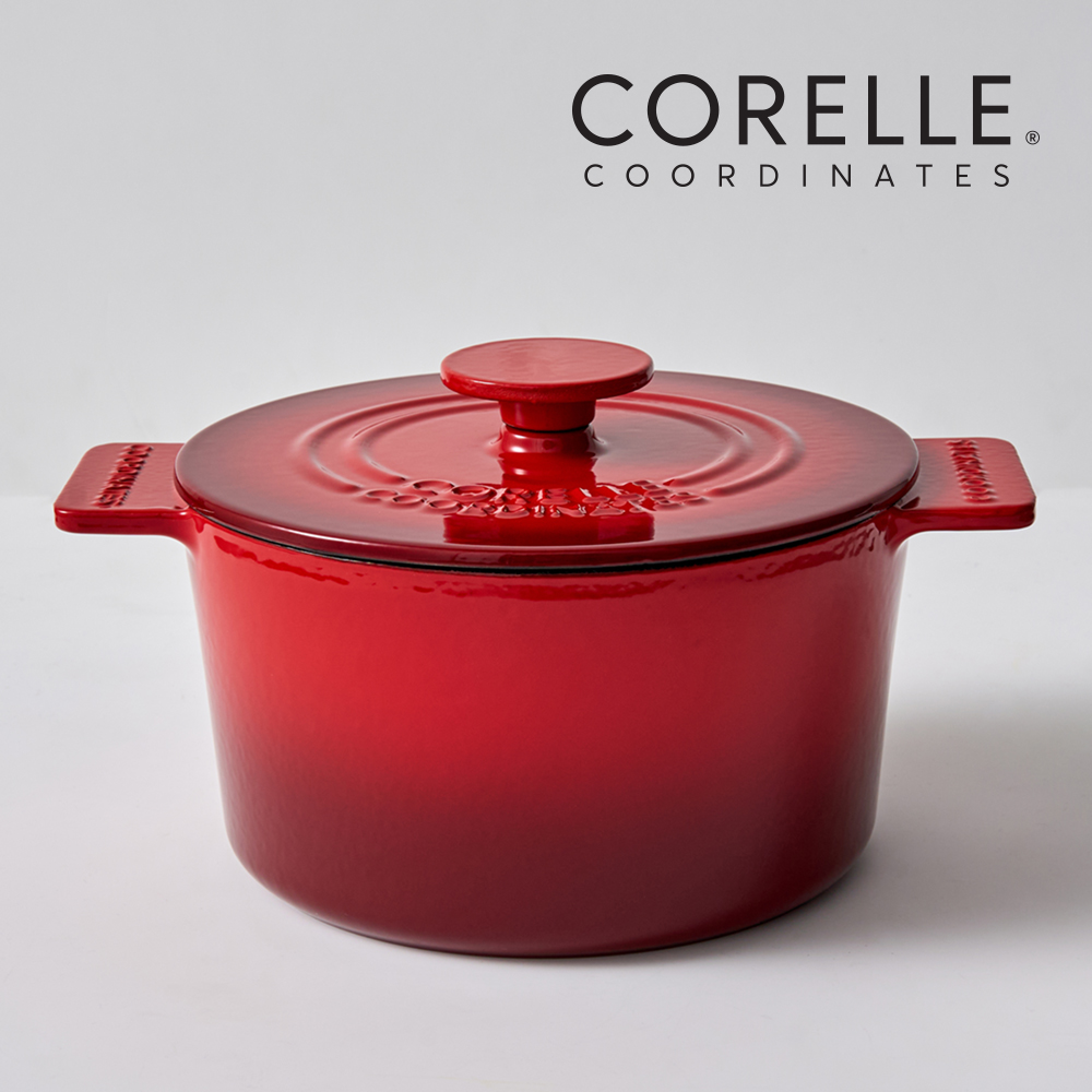 [코렐] 코디네이츠 무쇠 애슐리 레드 18cm 양수냄비