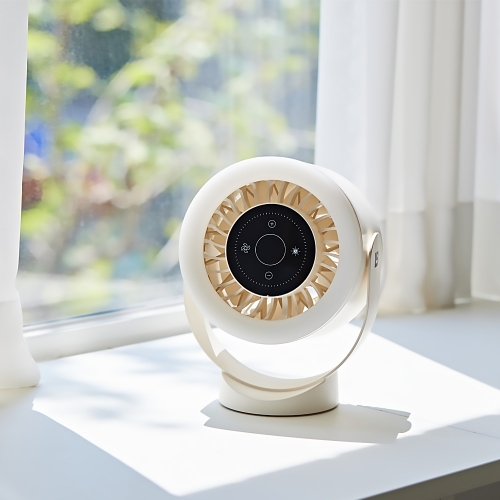 [라이브박스] BLDC 풍량조절 LED 무드등 책상용 사무실 탁상용 침대 선풍기 써큘레이터