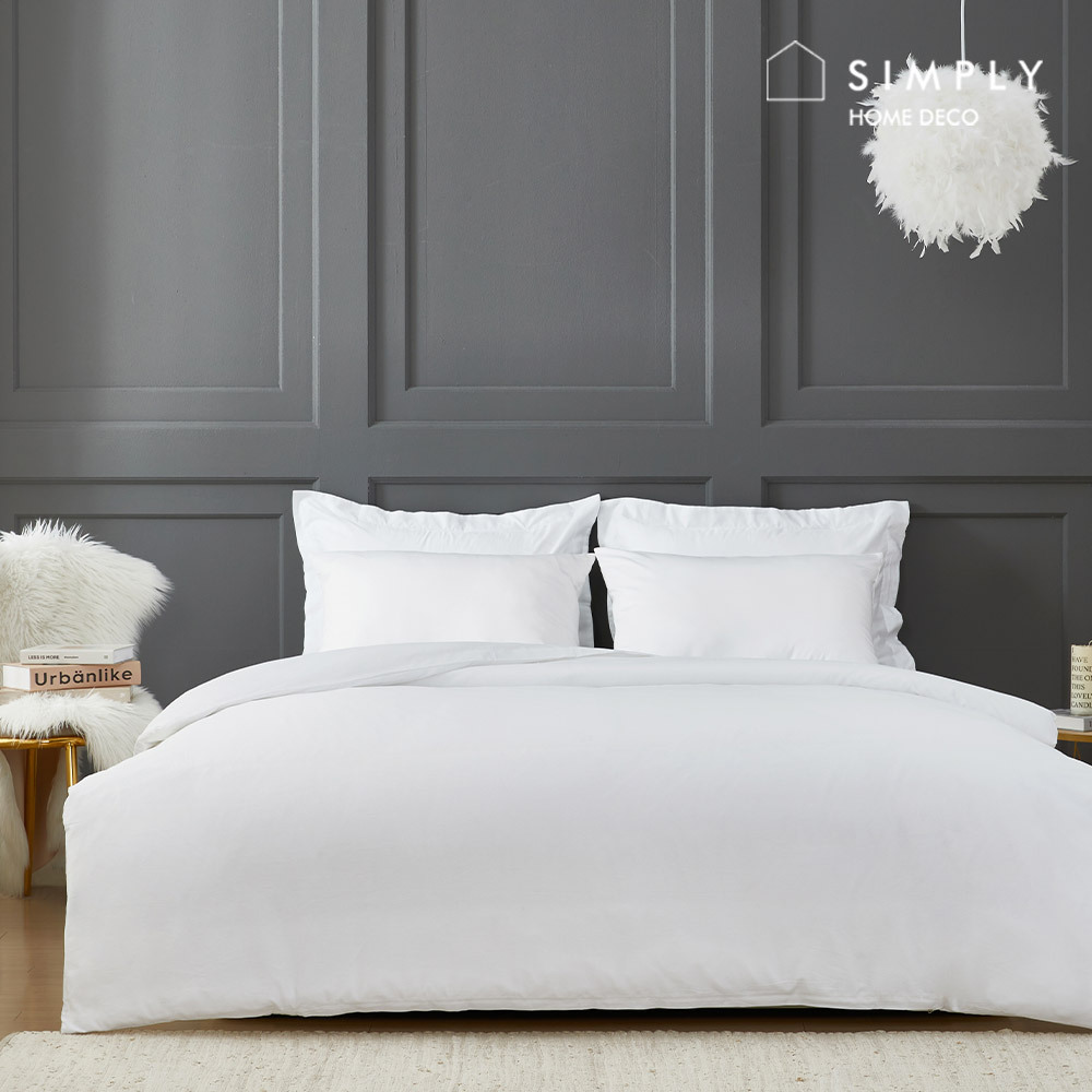 [simply home] 심플리홈 프리미엄 호텔침구 광폭순면100% 100수 매트커버 풀세트(S)(이불커버1+베개커버1+매트커버1)