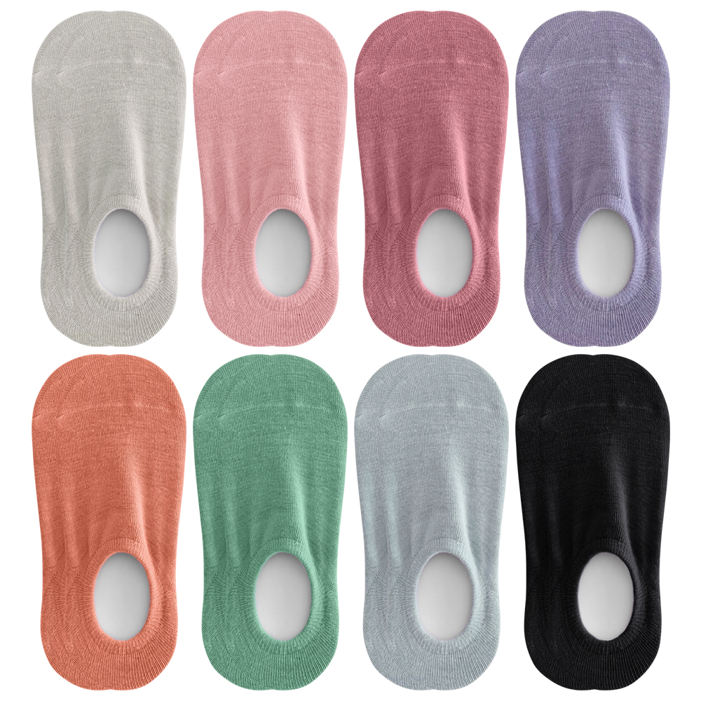 [우드피카] 비비드 요가 필라테스 미끄럼방지 덧신 양말 (믹스_8켤레)