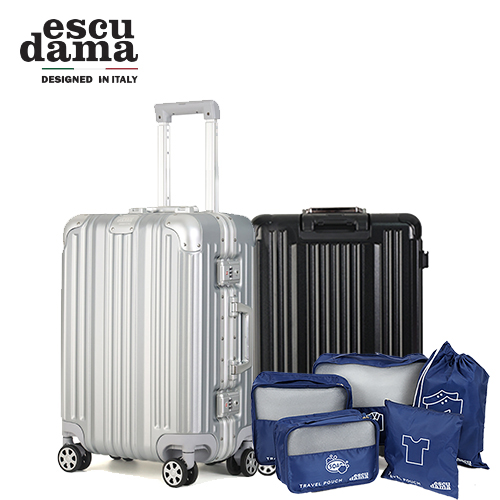 [에스쿠다마] 아다모(ADAMO)캐리어 21인치+파우치 HS-F0120+M1708 /색상선택:블랙,실버