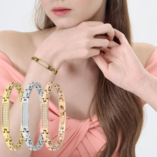 [토르소] 여성용 게르마늄 건강팔찌 TGB2001-GD/RG/SV(색상 택1)