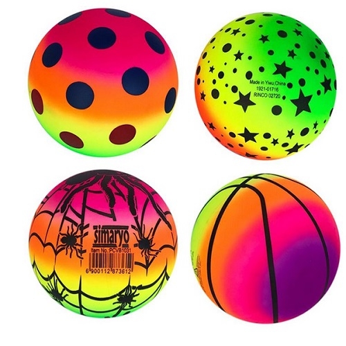 [캠크닉] 레인보우 비치볼 탱탱볼 야외활동 놀이용품 3P 랜덤발송