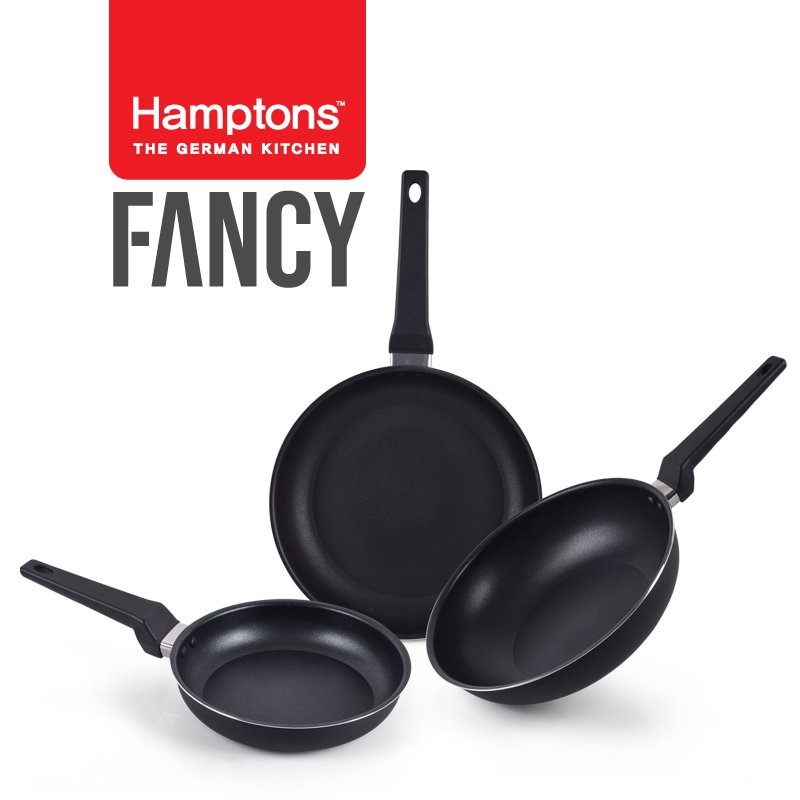 [Hamptons] 햄튼 팬시 다이아몬드5중코팅 후라이팬3종세트-E (HTDF-20F28F28W)