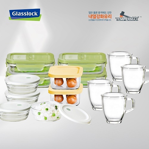 [글라스락] 올리브 테이블 혼합 14조