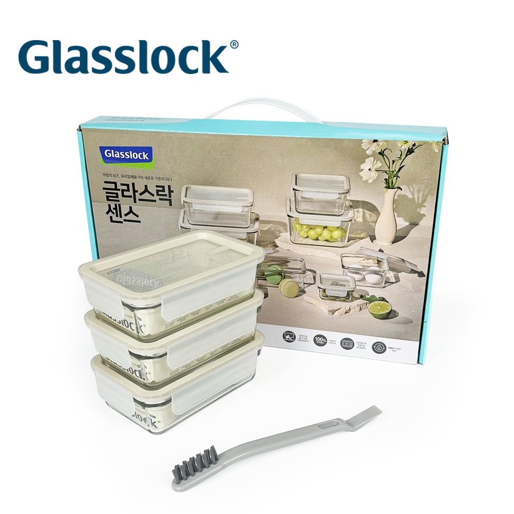 [글라스락] 센스 4조 세트 (3조+세척솔1) FTRC-NS-00006