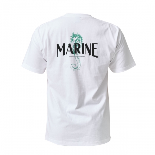 [오션테그] 14수 반팔 티셔츠 화이트 마린