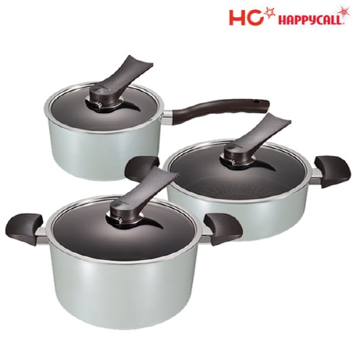 [HC해피콜] 뉴버던트 티타늄 IH 냄비 3종C (편수18,전골24,곰솥24)