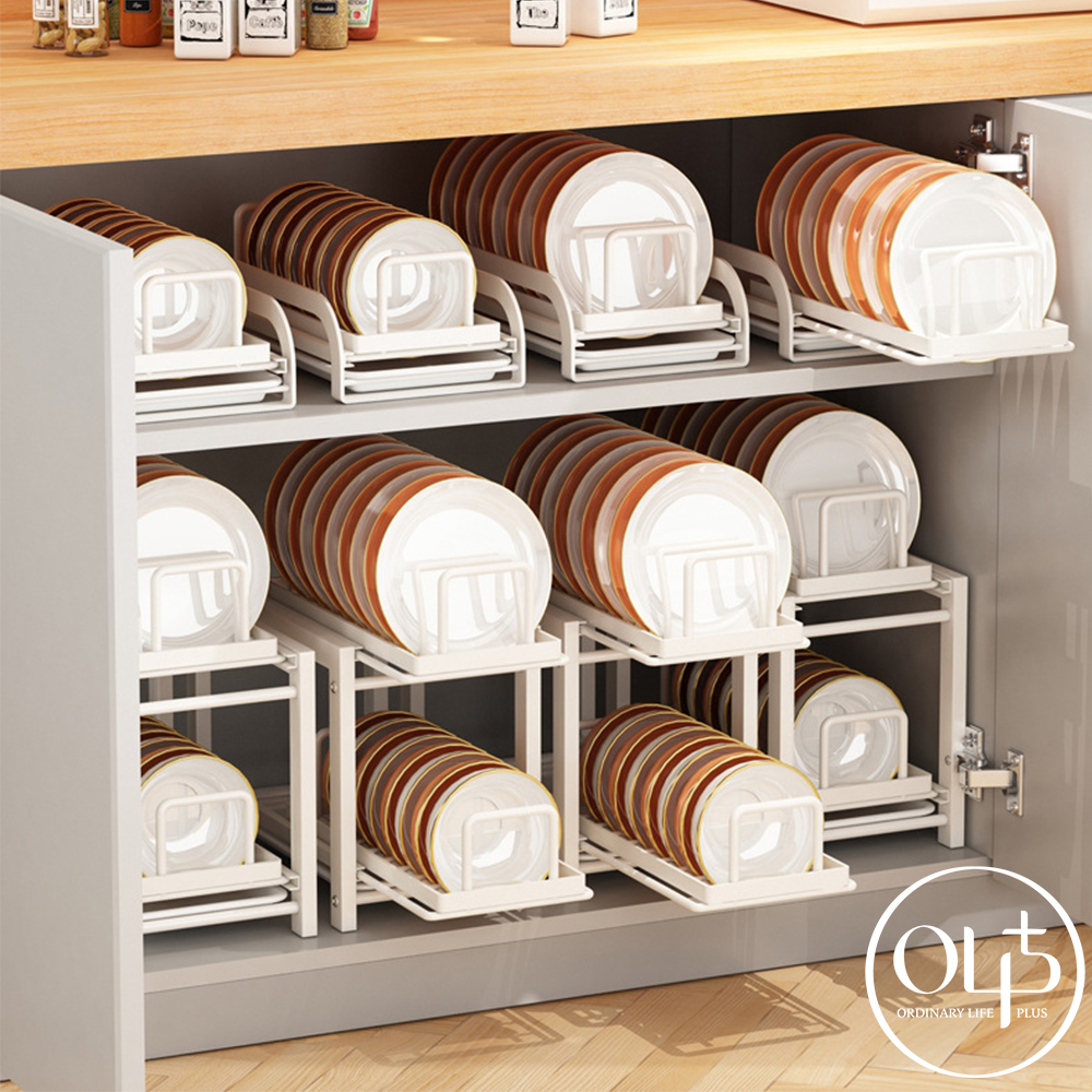 [오라플] 2단 그릇 접시 정리대 선반 주방정리 (색상/택1)