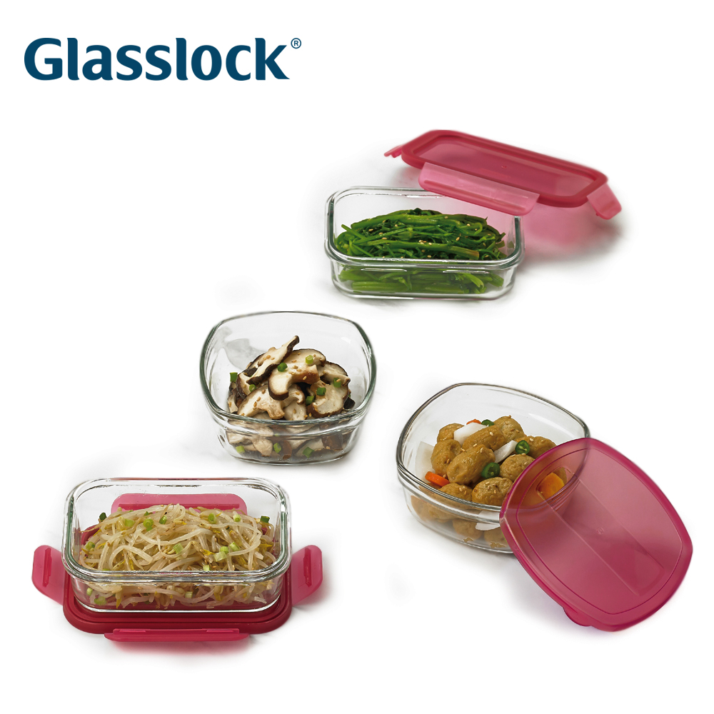 [글라스락] 비바 마젠타 혼합 4조 세트