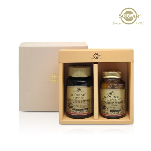 [솔가] 임산부 건강 선물세 (철분제 25 90캡슐+엽산 800 100정)