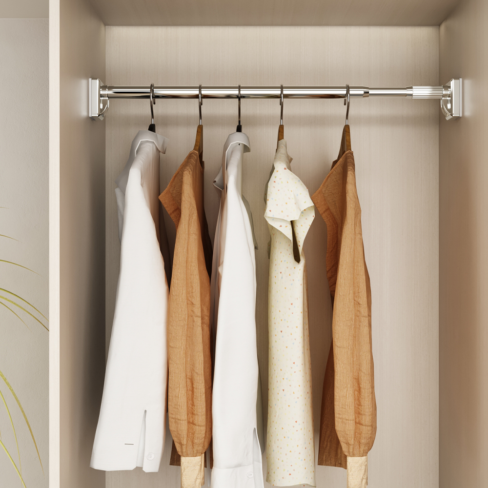 [오라플] 스텐 압축봉 커튼봉 길이조절 강력 튼튼한 다용도 고정봉(사이즈 1.6~2.5m)