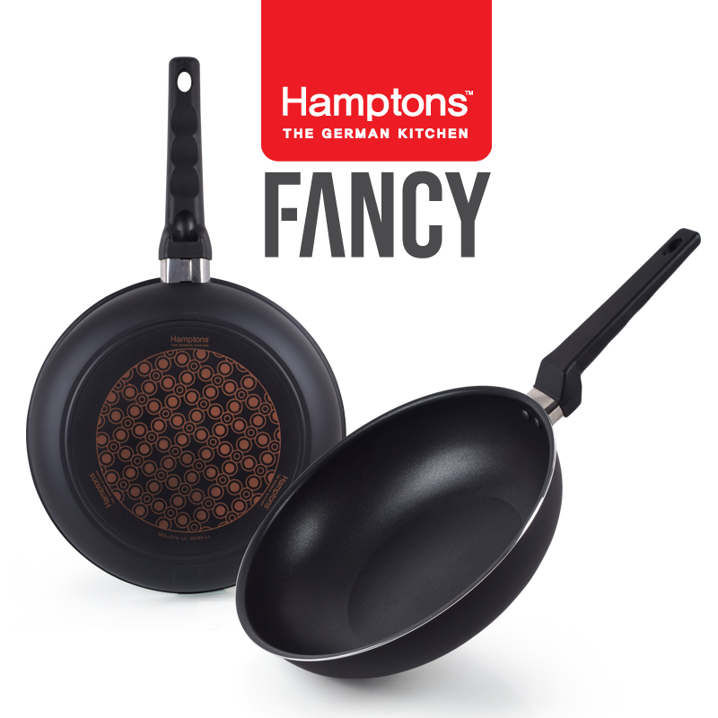 [Hamptons] 햄튼 팬시 다이아몬드5중코팅 후라이팬2종세트-D (HTDF-26F28W)