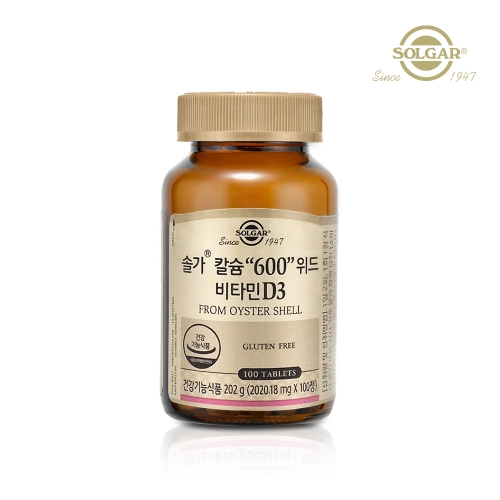 [솔가] 칼슘 600 위드 비타민D3 100정