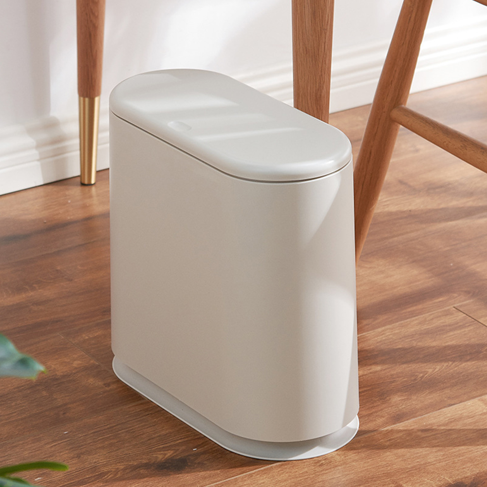 [오라플] 주방 욕실 냄새차단 원터치 휴지통 쓰레기통 34x16x31cm