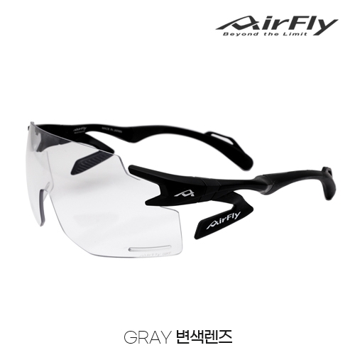 [에어플라이] AirFly 코받침 없는 스포츠고글 AF-301 BK BLACK 변색