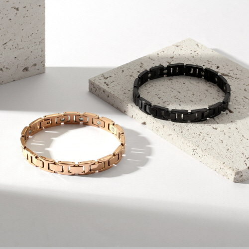 [토르소] 커플 게르마늄 건강팔찌 TGB1002-BK/RG(색상 택1)