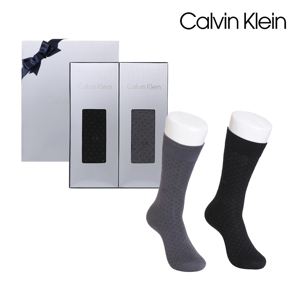 [캘빈클라인] 신사도트무의 양말 2족 세트 CK40474-2