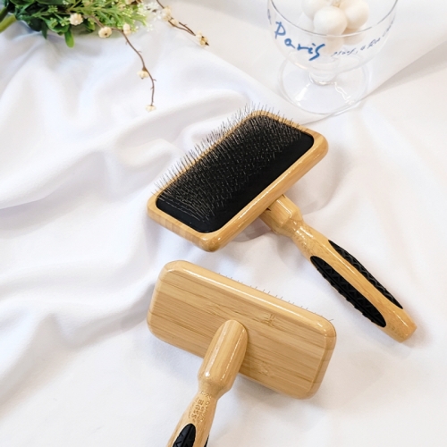 페페 바스(Bass) 저자극 슬리커 브러쉬 강아지빗 고양이빗 죽은털 제거 비숑 푸들 포메 L(A19)