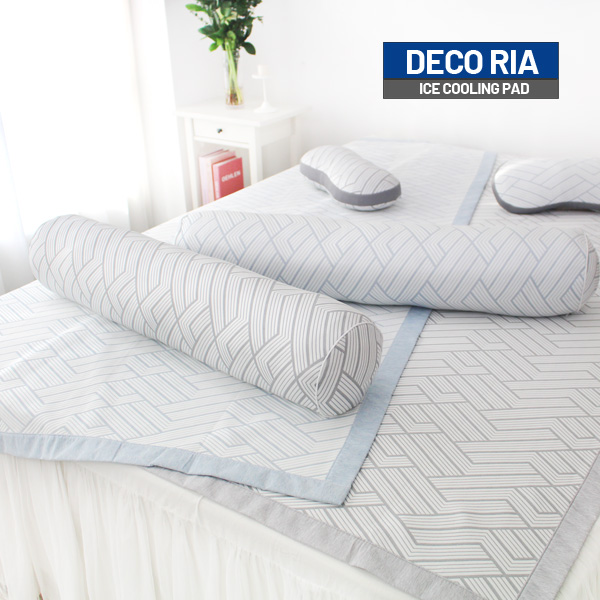 [DECO RIA] 데코리아 아이스쿨링 냉감소재 일반형 패드(헤링본) 150x200cm /색상택일:블루,그레이