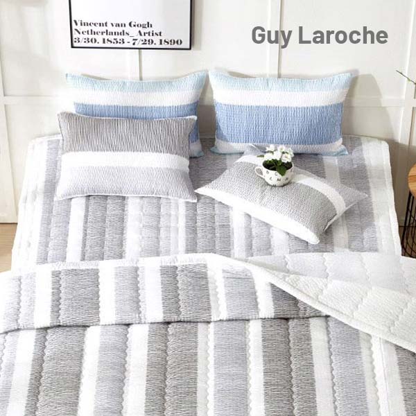 [Guy Laroche] 기라로쉬 루비아 샤카 이불 S(싱글)+베개커버 2종세트 /색상선택:블루,그레이