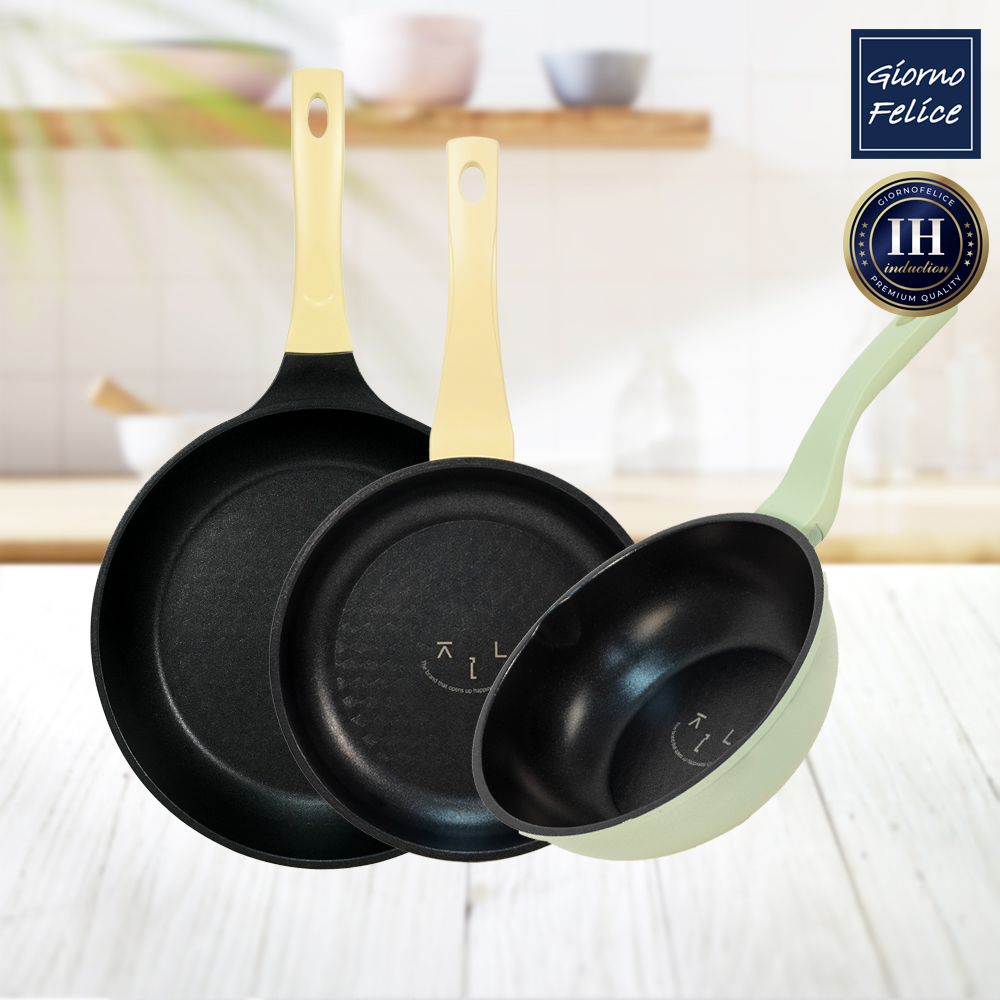 [죠르노펠리체]IH 프레쉬온 프라이팬 20+26cm+웍팬 20cm GF-IF06W0