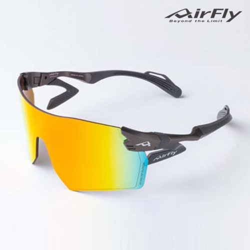 [에어플라이] AirFly 코받침 없는 스포츠고글 AF-305 BK ORANGE GOLD 편광