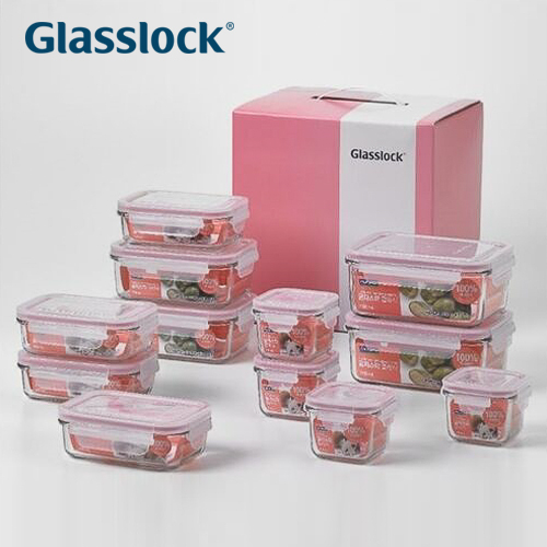 [글라스락] 클래식 12조 세트 (핑크)