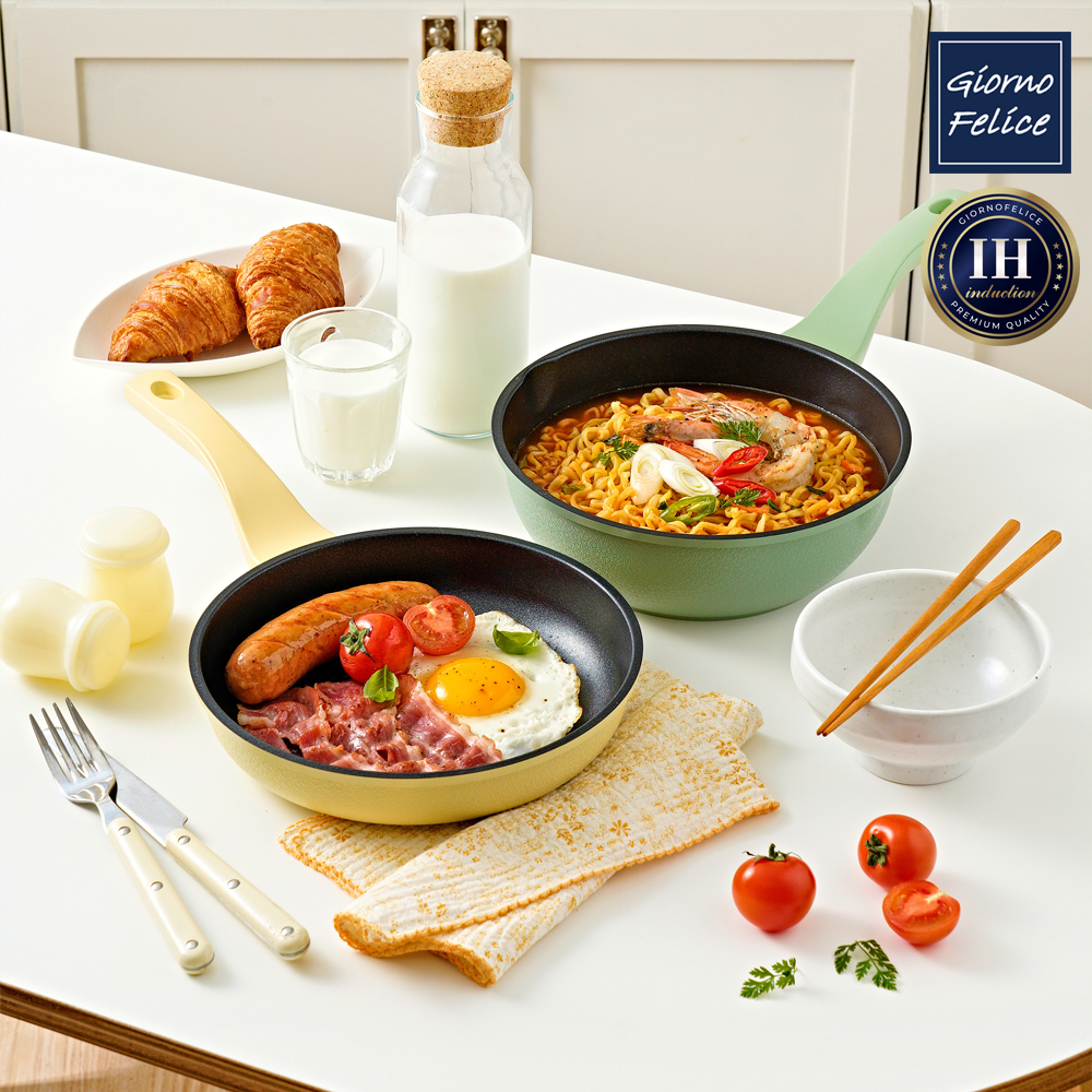 [죠르노펠리체]IH 프레쉬온 프라이팬 20cm+웍팬 20cm GF-IF0W0