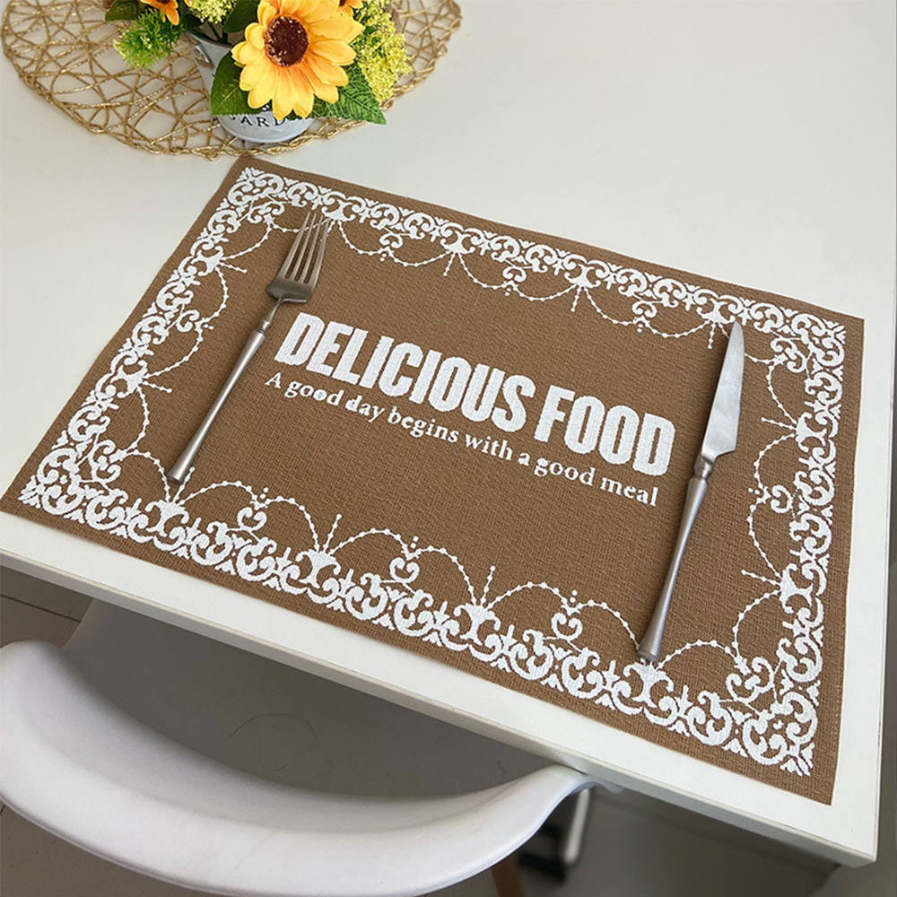 [오라플] 테이블 방수 식탁매트 테이블매트 4개입 45x30cm (색상/택1)