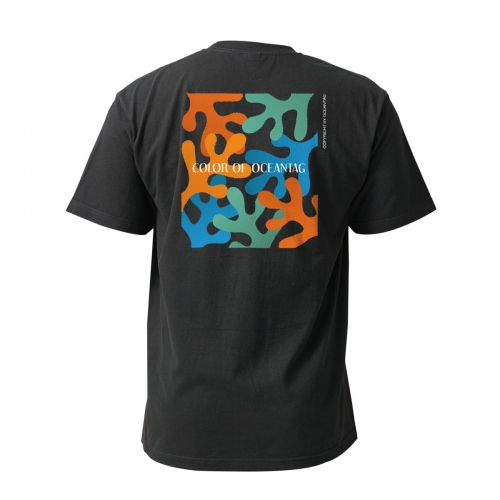 [오션테그] 14수 반팔 티셔츠 블랙 컬러 산호