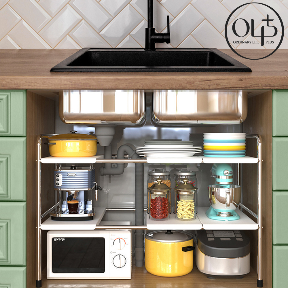 [오라플] 2단 주방선반 싱크대선반 하부장선반 상부장선반
