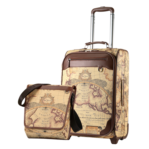 [이태리 명품 Le Voci]르보치 PVC 고지도 기내용 가방 + 메신져백