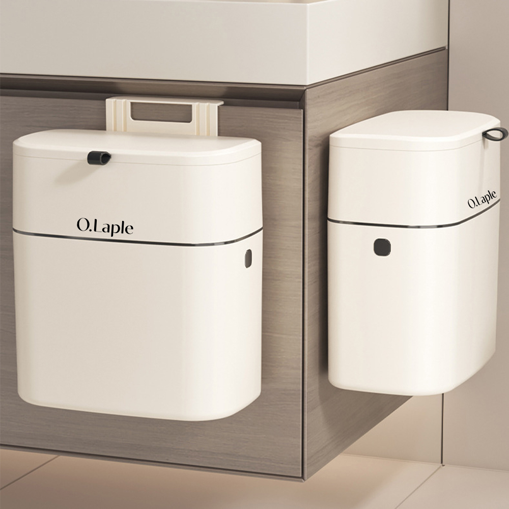 [오라플] 걸이형 음식물쓰레기통 주방 벽걸이휴지통 9L
