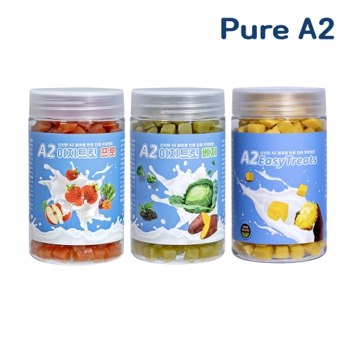 Pure 고함량 A2 원유 이지트릿 저알러지 200g (고구마/베지/프룻 1택)