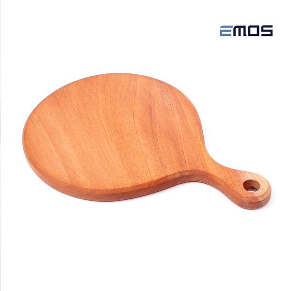 [이모스] 마호가니 통원목 원형 도마_38.5×26×2.2cm