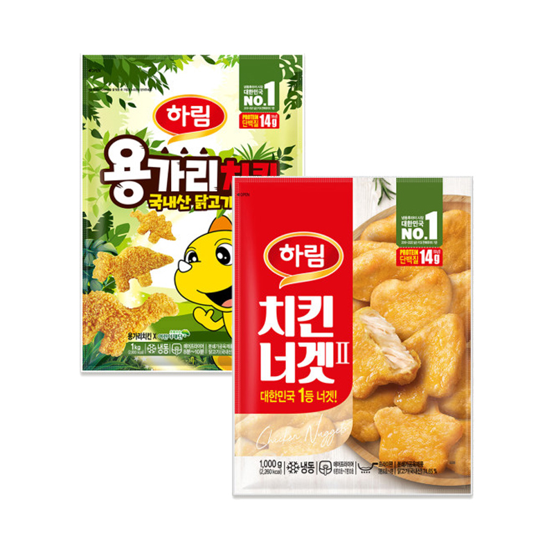 [하림] 용가리치킨 1kg+치킨너겟2 1kg