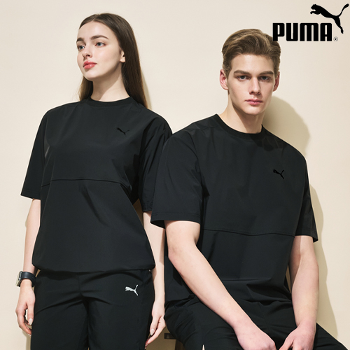 [푸마] ★25SS★우븐 반팔티셔츠 PU5288 블랙 / 사이즈(95~115)