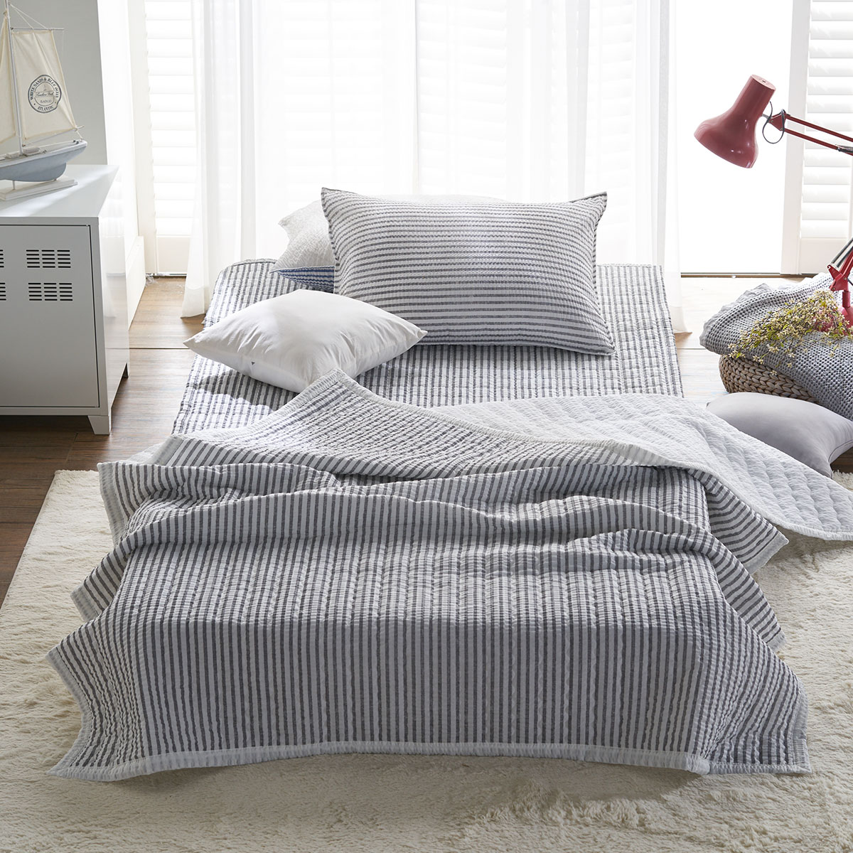 [침구연구소] 엘리아 시어서커 여름 차렵 이불단품 Q