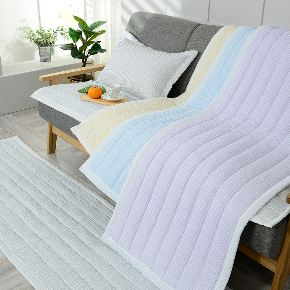 [침구연구소] 슈가체크 시어서커 여름 쇼파패드 4인용