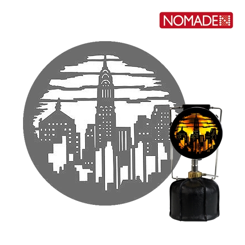 노마드 감성 휴대용 캠핑용 칸델라 타공판 0.5T 도시 NEW-0334