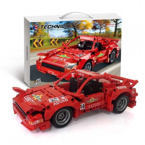 스마트블럭 T5325 레트로 레이싱카 레드 자동차 블록