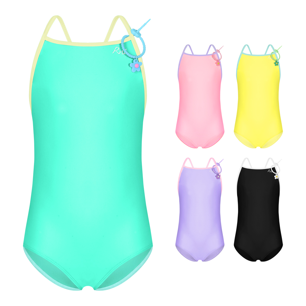 알앤엘 시그니처 투톤 타이백 여아 원피스 수영복 2(S)~12(JM) (아쿠아민트)