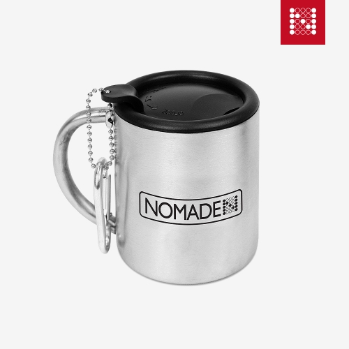 노마드 카라비너 휴대용 이중 머그컵 220ml 실버 N-5849