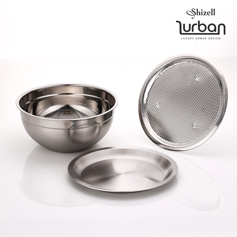 [쉬젤] 러반 채반 플레이팅볼3종세트_(믹싱볼26/플레이팅커버26/타공채반-26cm)