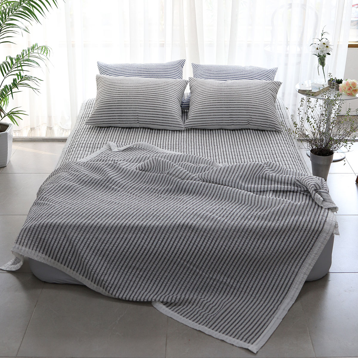 [침구연구소] 엘리아 홑 시어서커 여름 이불단품 Q