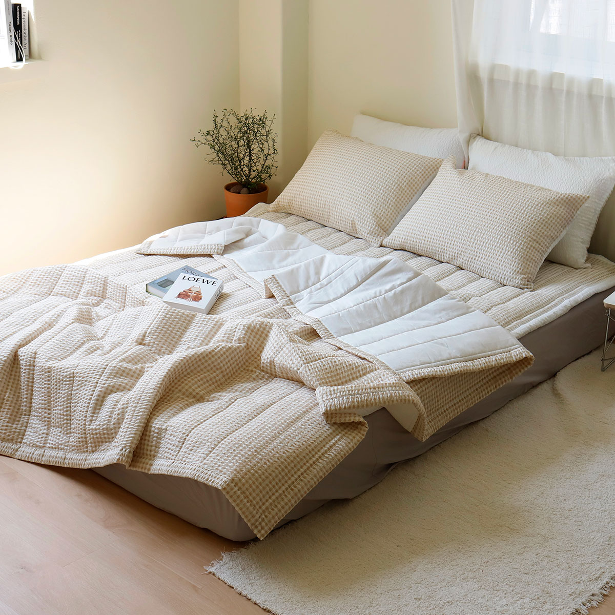 [침구연구소] 켄싱턴 시어서커 60수 차렵 이불단품 SS