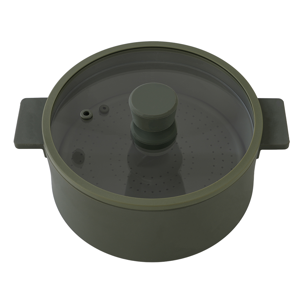 [실리쿤] ALL PORT 친환경 만능 인덕션 냄비20cm(카키그린2.2L)