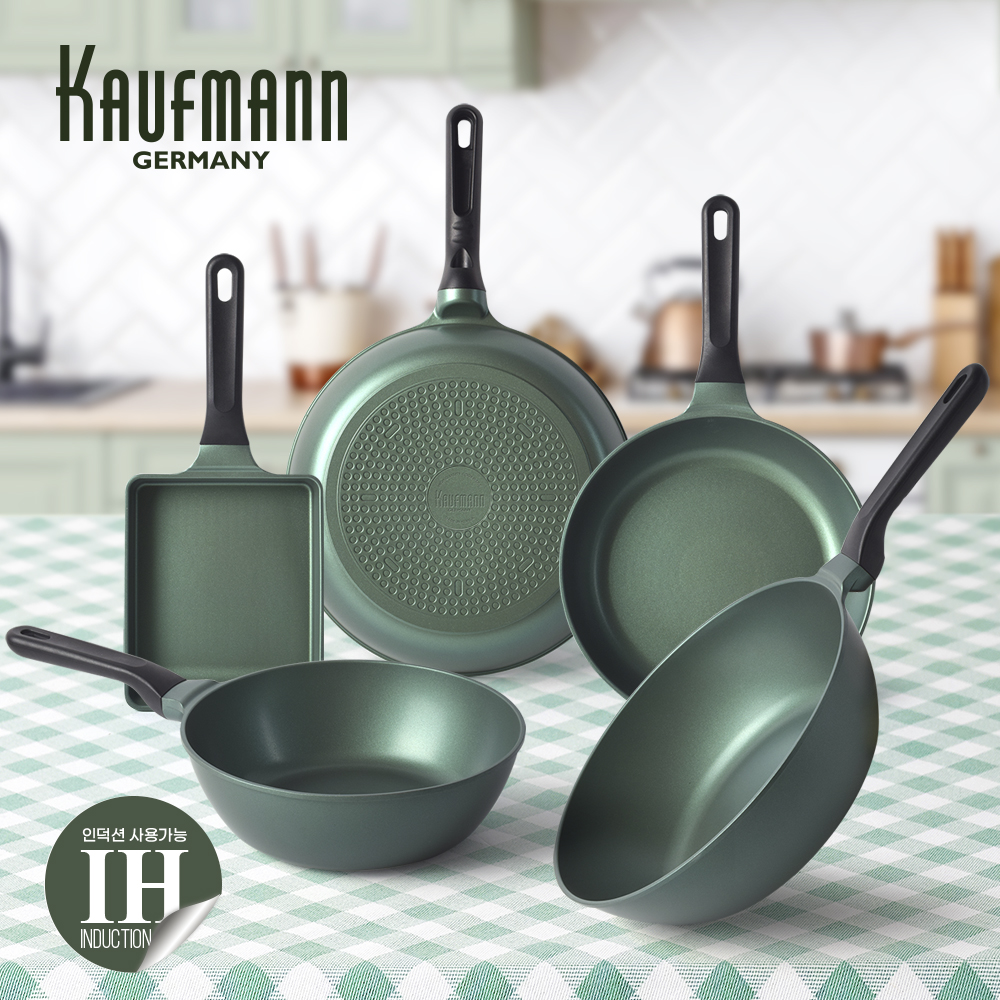 [카우프만] 올리브 인덕션 프라이팬 5종 세트 KOIF-5P